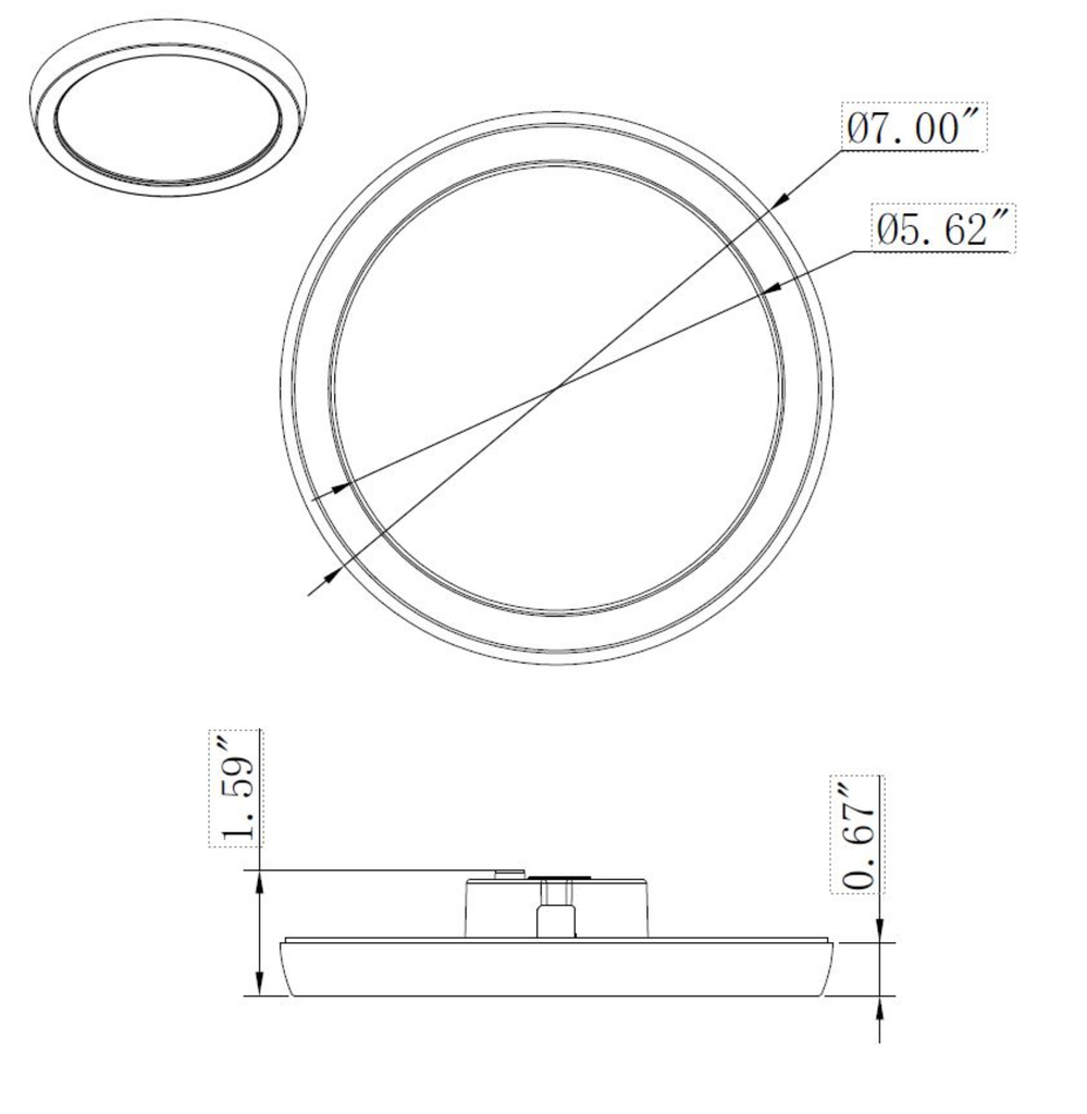 Blink - 11W; 7in; LED Fixture; CCT Selectable; Round Shape; White Finish; 120V