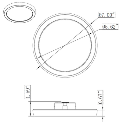 Blink - 11W; 7in; LED Fixture; CCT Selectable; Round Shape; White Finish; 120V