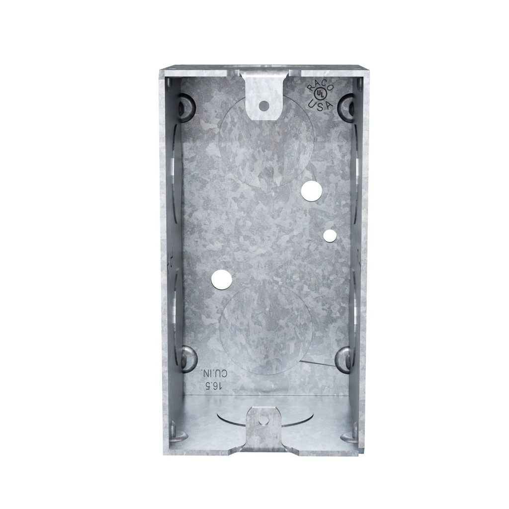 4 in. x 2 in. Handy Box, Welded, 2-1/8 in. Deep, Eight 3/4 in. KO's