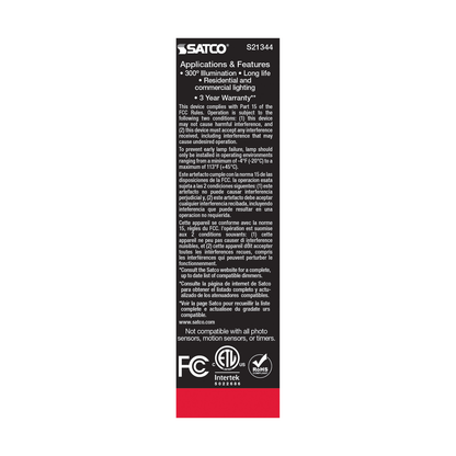 5.5 Watt T10 LED; Clear; Medium base; 90 CRI; 2700K; 120 Volt