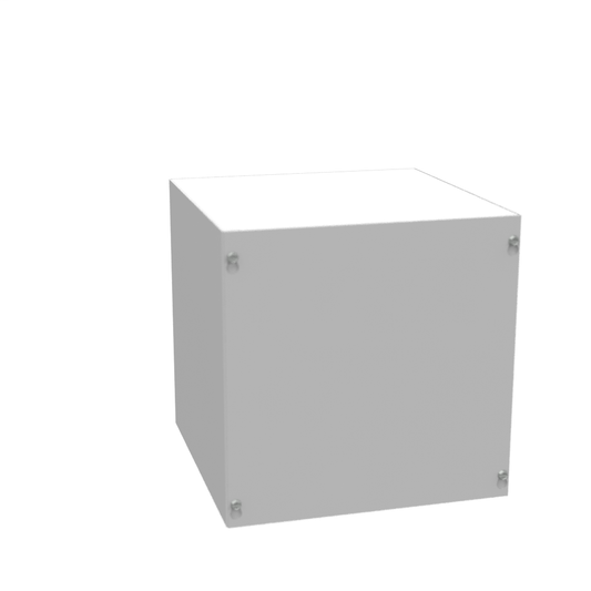12x12x12 Screw Cover Type 1 UL Listed Steel No Knockouts ANSI 61 Gray Cover With Teardrop Slots Mounting Holes In Back