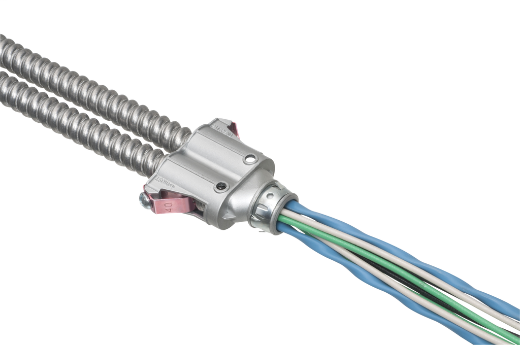 414110ST Die-Cast Zinc Material; Screw, Snap-in Installation; 3/8 Inch; 1/2 Inch KO
