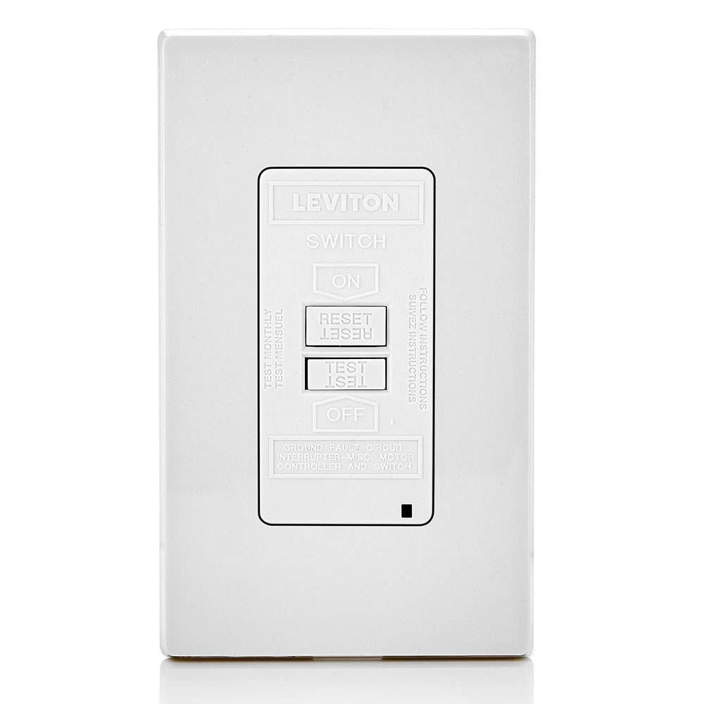 20 Amp, Self Test, Blank Face GFCI with LED Indicator Light