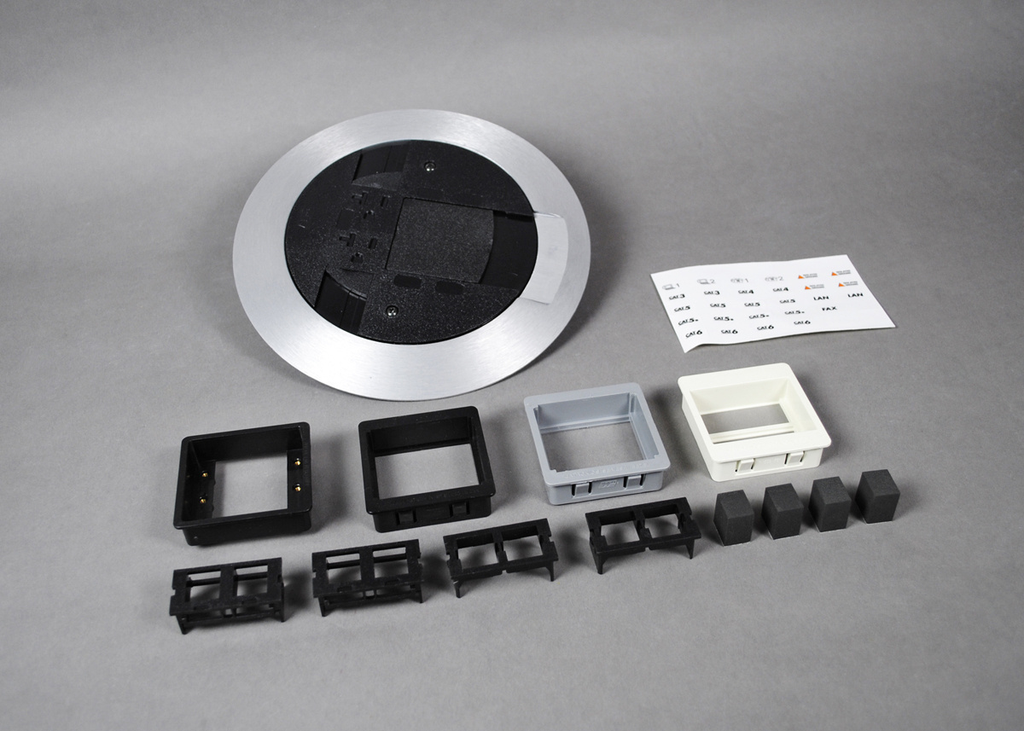 AV3 Poke-Thru Finish Flange and Slide Holder