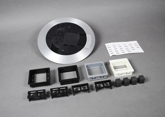 AV3 Poke-Thru Finish Flange and Slide Holder
