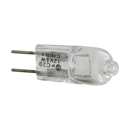 5 Watt; Halogen; T3; Clear; 2000 Average rated hours; 50 Lumens; Bi Pin G4 base; 12 Volt