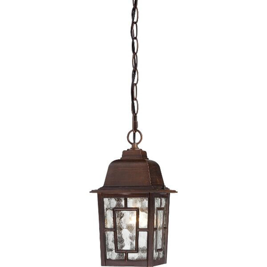 Banyan - 1 Light - 11" Outdoor Hanging with Clear Water Glass, Color retail packaging