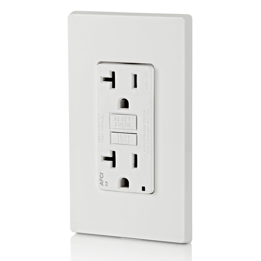 20 Amp, Self Test, Tamper-Resistant AFCI Outlet with LED Indicator Light