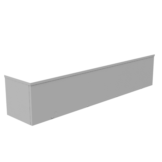 10x48x10 Screw Cover Wireway Type 3R UL Listed Steel No Knockouts ANSI 61 Gray Quad D Knockout For Lock