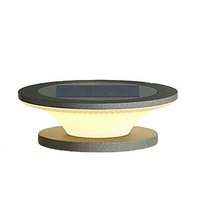 Waterproof Patio Pillar Lights Round Modern