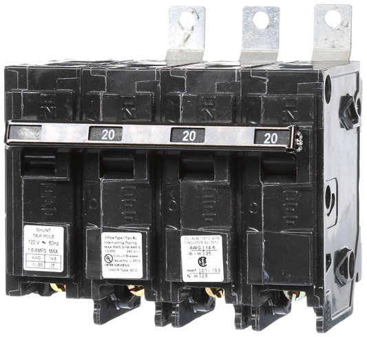 BREAKER 20A 3P 240V 10K BL 120V SHUNT