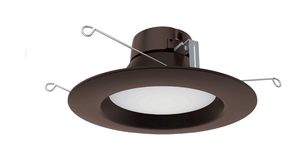 10.5 watt LED Downlight Retrofit; 5"-6"; 3000K; 120 volts; Dimmable; Bronze Finish