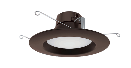 10.5 watt LED Downlight Retrofit; 5"-6"; 3000K; 120 volts; Dimmable; Bronze Finish