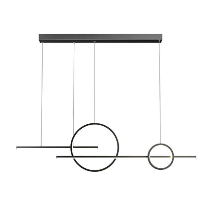 [Open-Box]Circles Three Step Dimming Stepless Dimmable Chandeliers with LED Strip