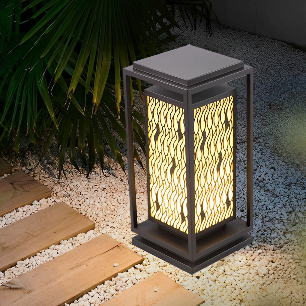 Vintage Black LED Outdoor Landscape Pathway Lights Waterproof Retro Lawn Lamp