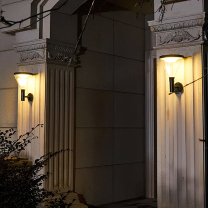 Waterproof LED Black Modern Solar Outdoor Wall Lights Wall Lamp