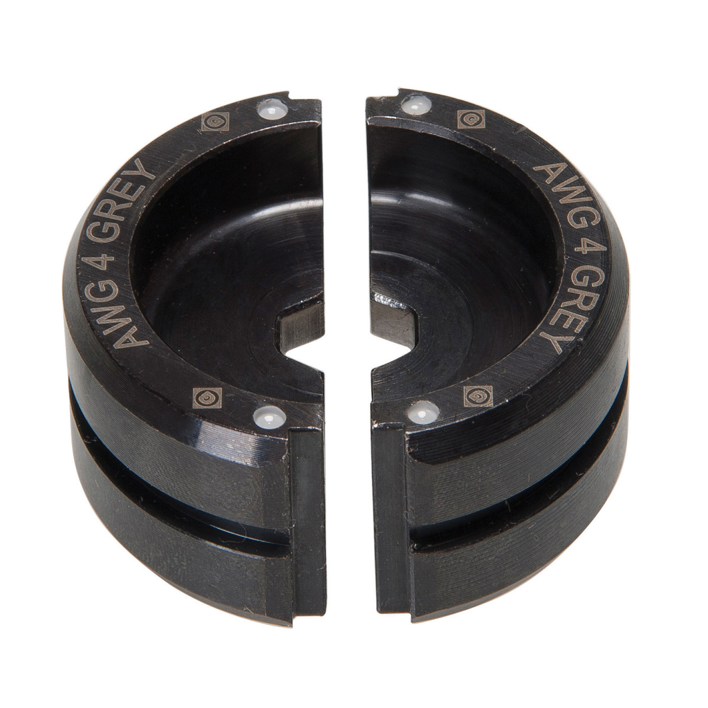 4 AWG Dies for Crimping Color-Coded Copper & Aluminum Lugs & Splices*(Require UA22 adapter when used with ECCXL, HCCX, & RCCX tools)
