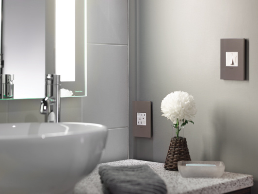 adorne® Tamper-Resistant 15A Duplex Self-Test GFCI Receptacles, White