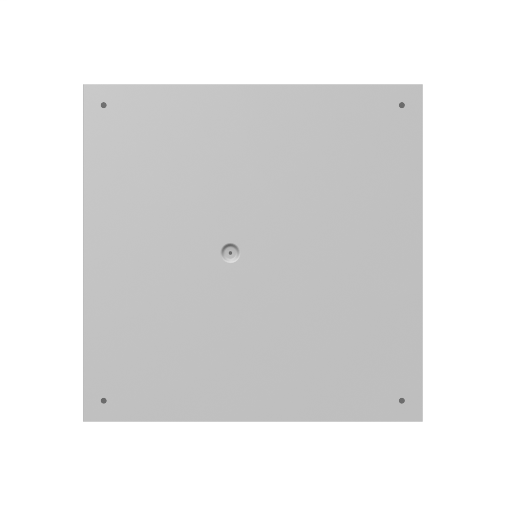 16x4X16 Screw Cover Type 1 UL Steel KOs Gray Cover w/Teardrop Slots Holes In Back