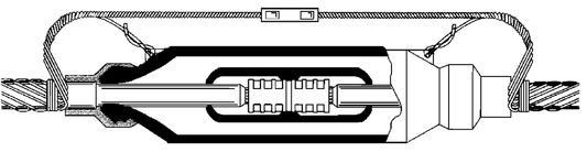 3M™ QS Molded Rubber Splice 5406-CI-350, CN and JCN Cable, 15 kV, 350 kcmil, 1/case