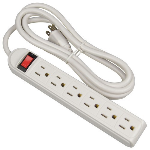 6 Outlet Surge Strip 6' 245 Joules