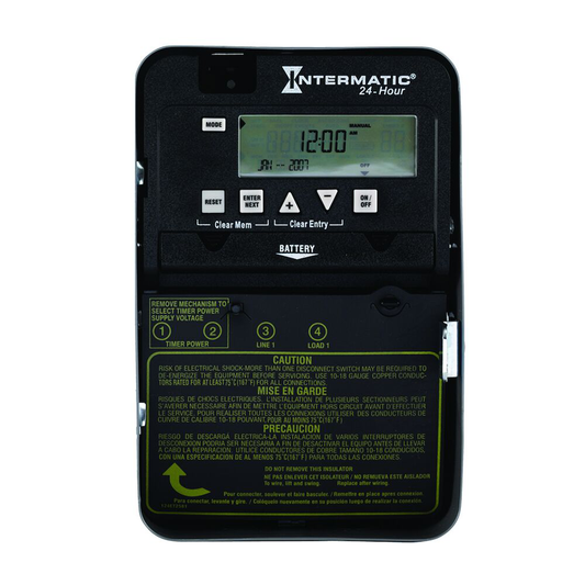 24-Hour 1 Circuit Electronic Control, 120-277 VAC, SPST, Indoor Metal Enclosure