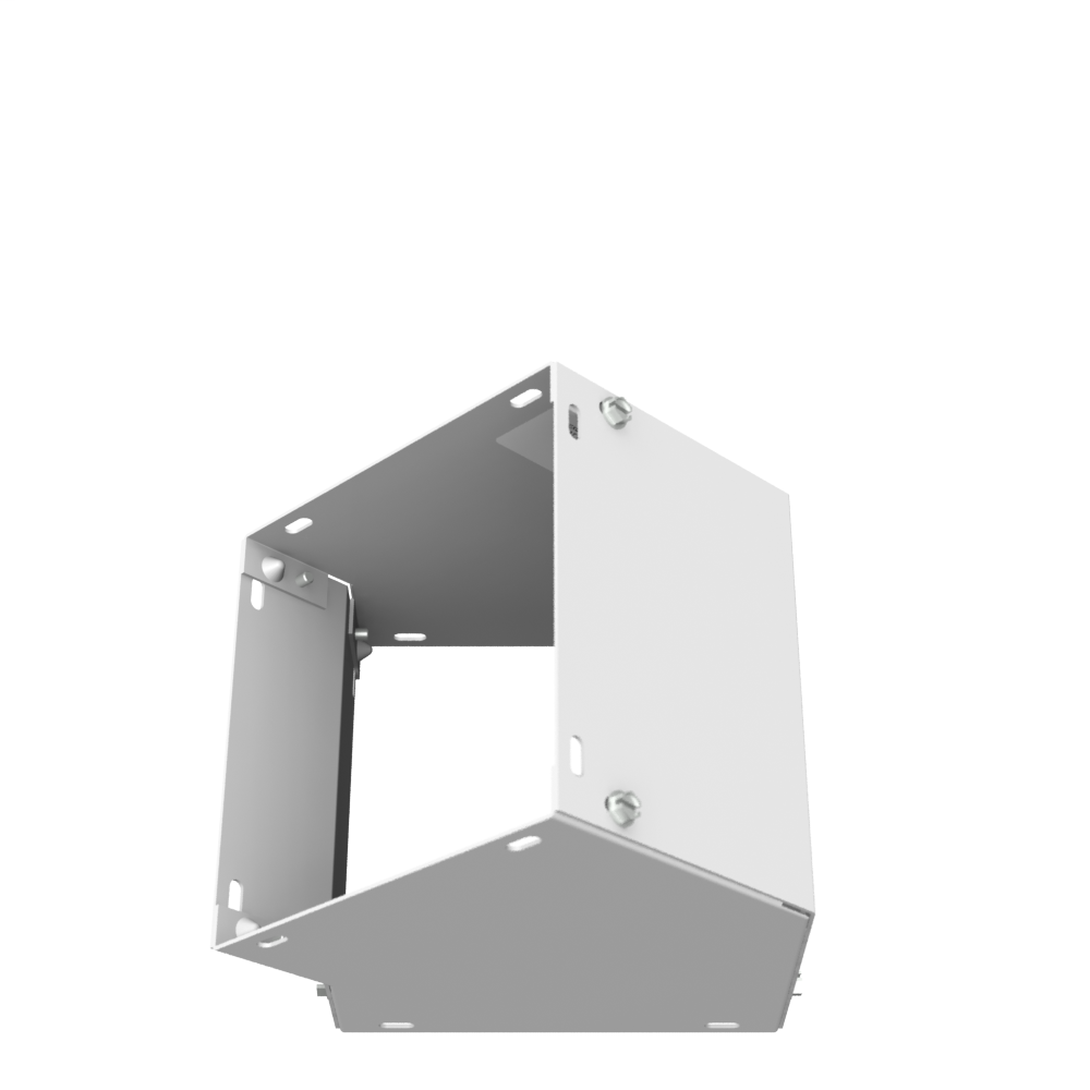 7.656x6x7.656 Wireway Elbow 45 Corner ANSI 61 Gray Steel