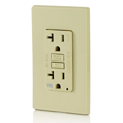 20 Amp GFCI Weather-Resistant Outlet, Self Test, Tamper-Resistant with LED Indicator Light