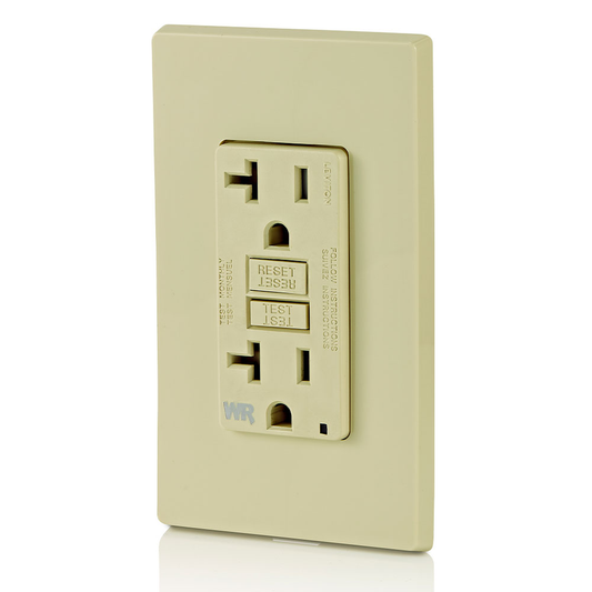 20 Amp GFCI Weather-Resistant Outlet, Self Test, Tamper-Resistant with LED Indicator Light