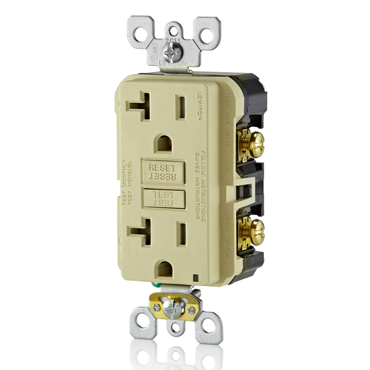 20 Amp, Self Test, Tamper-Resistant GFCI Outlet with LED Indicator Light