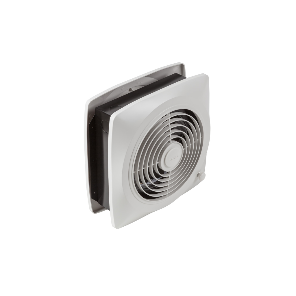 Broan® 8-Inch 180 CFM Room To Room Ventilation Fan with White Square Plastic Grille, 4.5 Sones