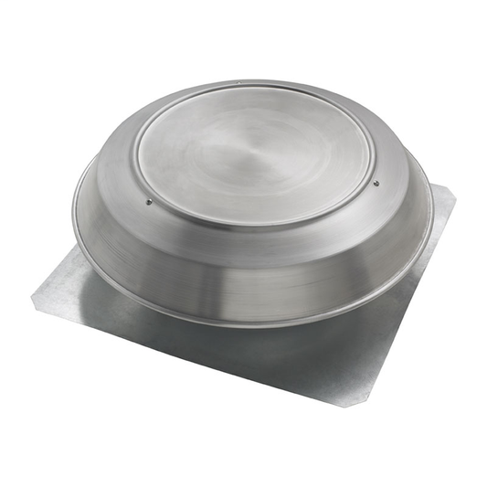 Attic Ventilator, Roof Mounted, Aluminum, 1200 CFM.