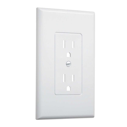 1-Gang MASQUE® Decorator Cover, Duplex, White