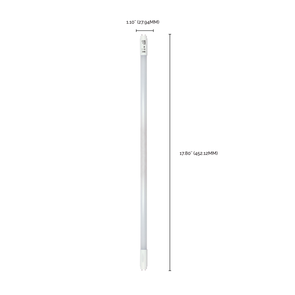 7 Watt; 18 Inch; T8 Linear LED; Medium Bi-Pin G13Base; 3000K; 50000 Average Rated Hours; 700 Lumens; Type B Ballast Bypass