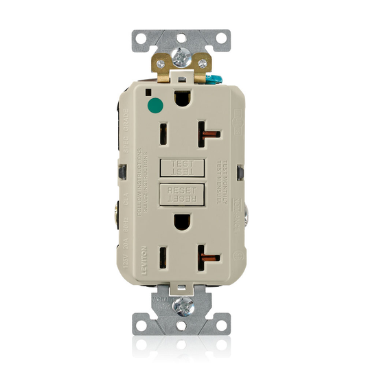 20 Amp SmartlockPro® GFCI Receptacle/Outlet, Hospital Grade