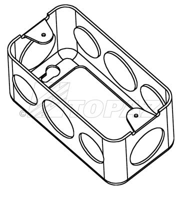 4" X 2" Drawn Handy Boxes 1/2" & 3/4" KO