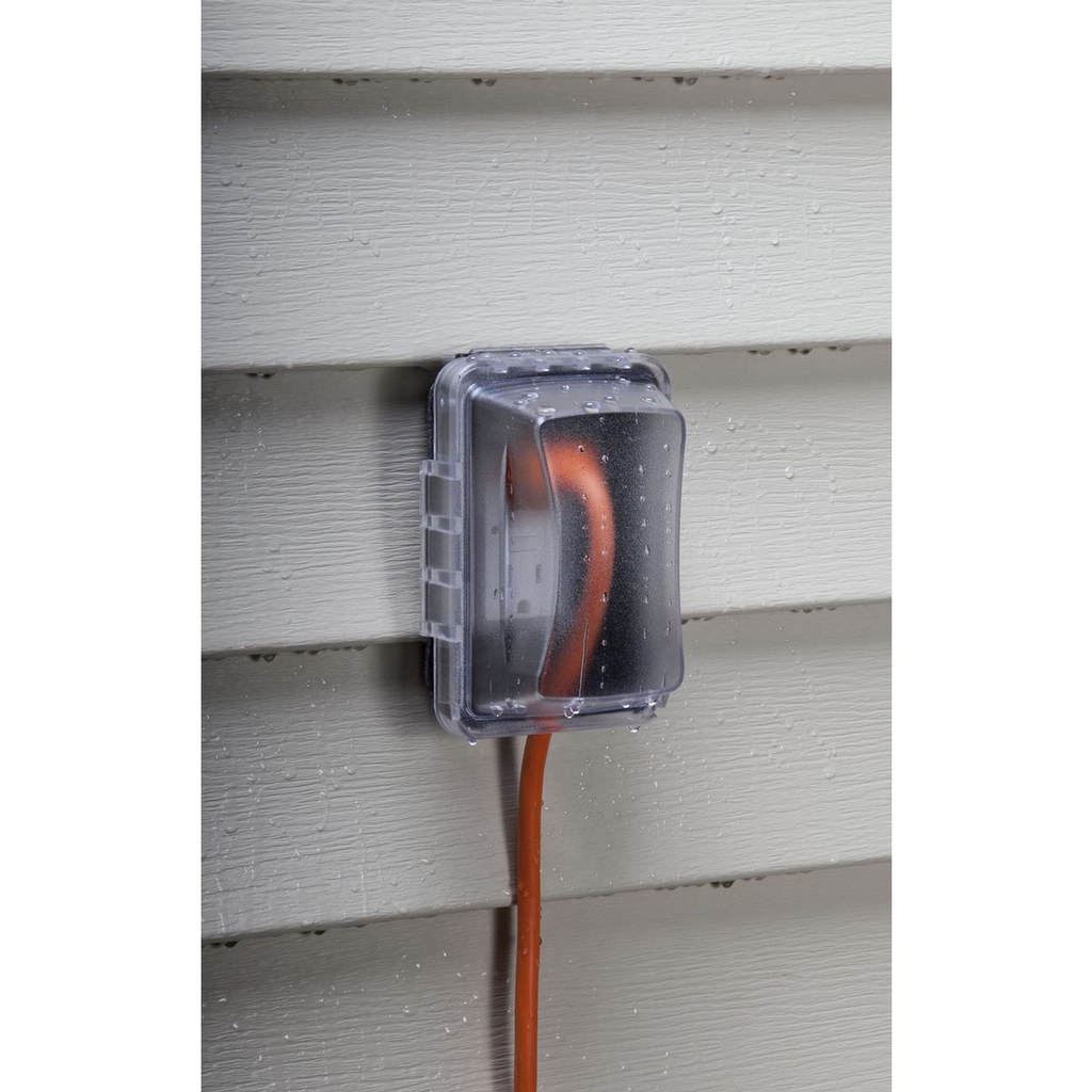 1-Gang Weatherproof In-Use Cover, Horizontal/Vertical, 16-in-1, 2-3/4 in. Deep, Clear