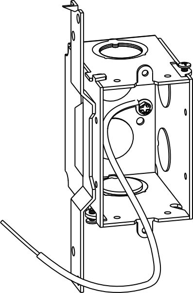 2-3/4" DEEP, GANGABLE 1-GANG SWITCH BOX WITH FB BRACKET