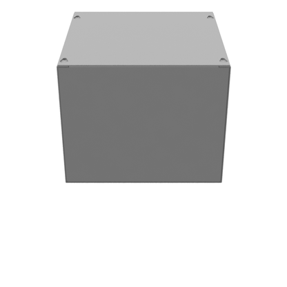10x8x10 Screw Cover Type 1 UL Steel No KO Gray Cover w/ Teardrop Slots Holes In Back