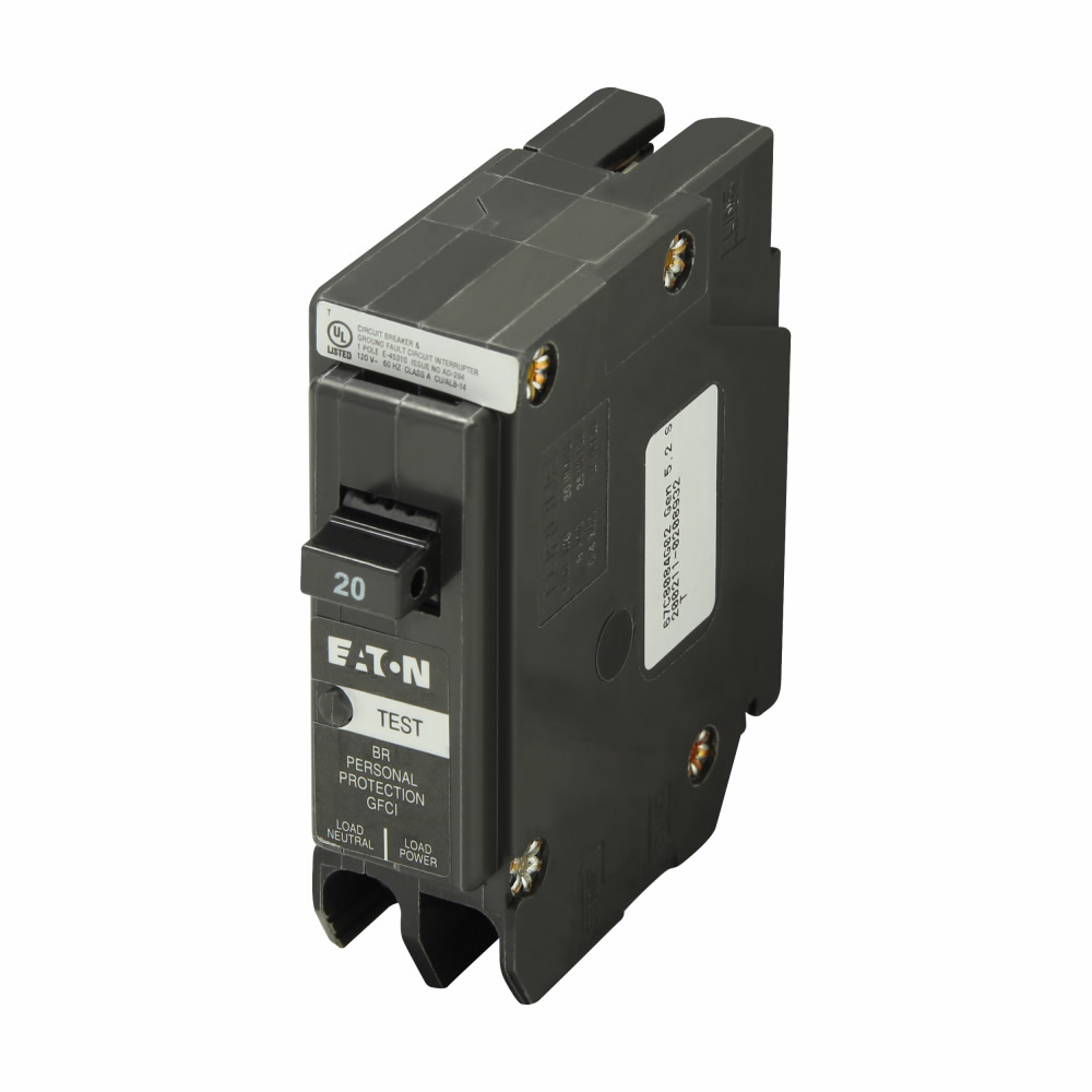 20 Amp Plug-In Molded Case 1 Pole Circuit Breakers, 120 Volt