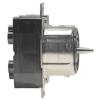 50 Amp, 480 Volt, Black & White Locking Flush Mount Receptacle, Industrial Grade