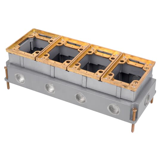 4-GANG CAST IRON FLOOR BOX