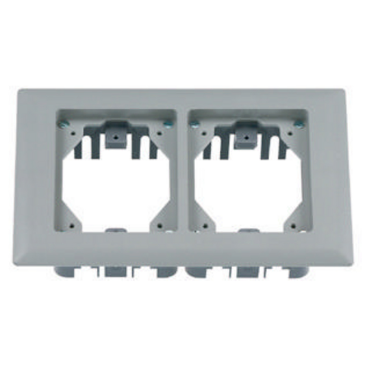 2-Gang Non-Metallic Carpet Flange, Gray