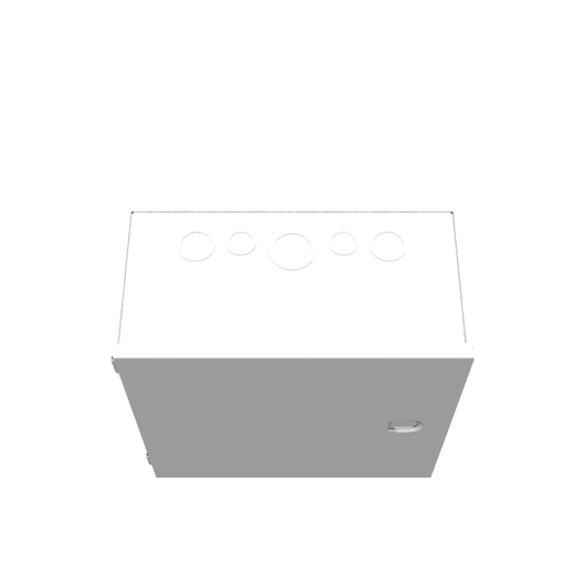 12x6x12 Hinge Cover Type 1 UL Listed Steel Knockouts ANSI 61 Gray Flush Pull Ring Formed Hinges Mounting Holes In Bottom