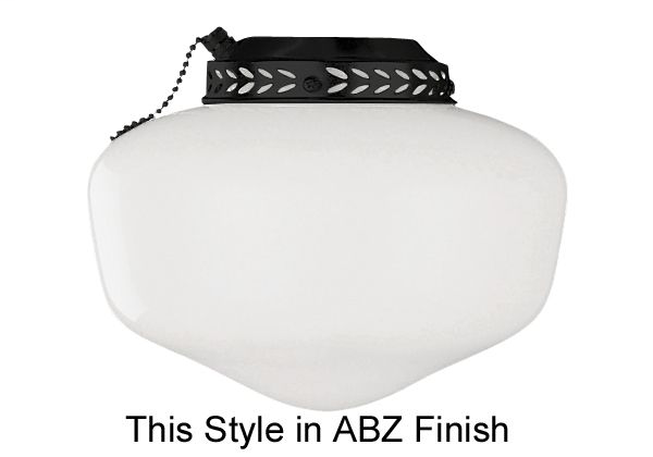 1 Light Schoolhouse Fan Light Kit - ELK1ABZ-W