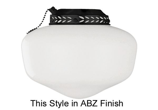1 Light Schoolhouse Fan Light Kit - ELK1ABZ-W