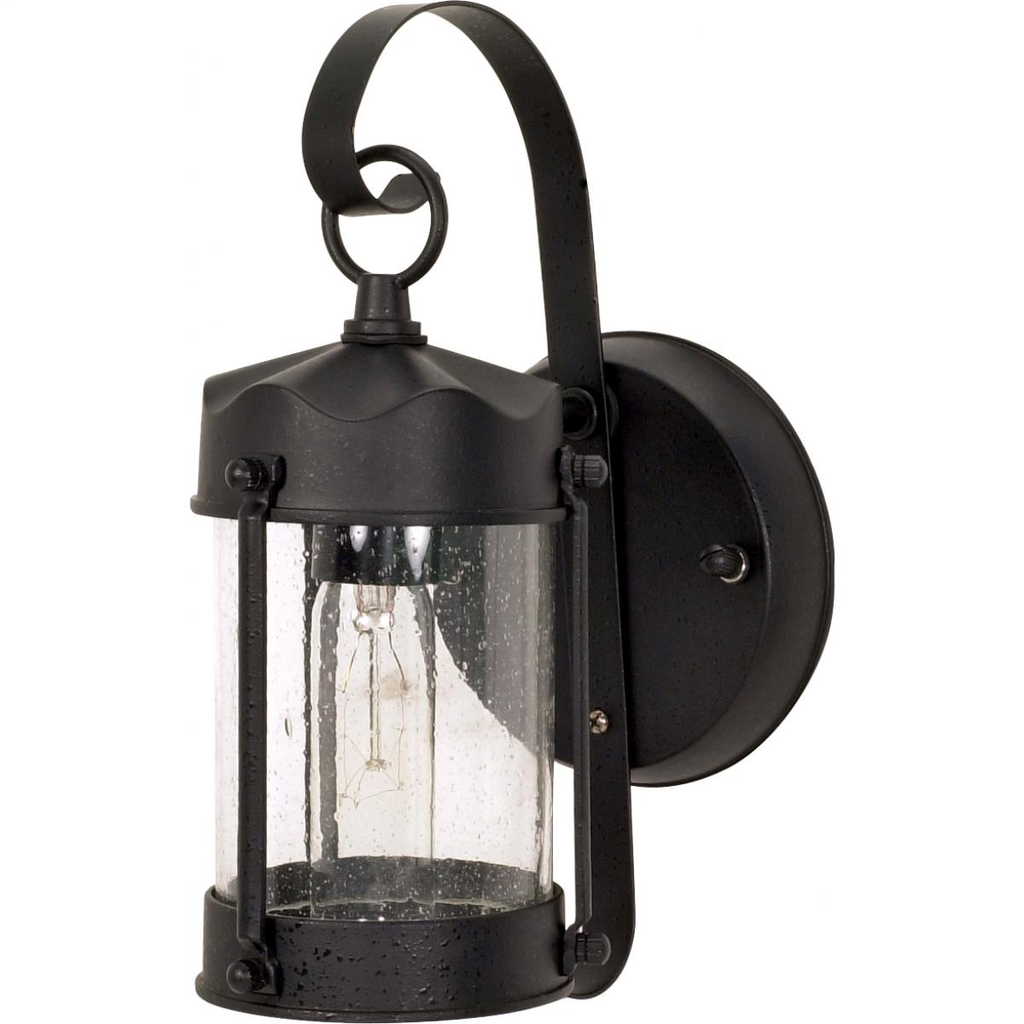 1 Light, 10-5/8 in., Wall Lantern, Piper Lantern with Clear Seed Glass, Color retail packaging