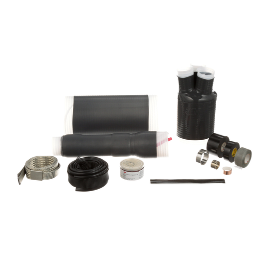 3M Cold Shrink QT-III 3/C Termination Kit 7625-T-110-3G, Tape Shielded, 5-15 kV, Insulation OD 1.18-1.51 in, 3/kit