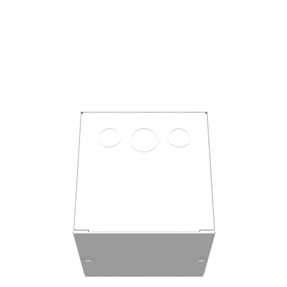 6x6x6 Screw Cover Type 1 UL Steel KOs Gray Cover w/Teardrop Slots Holes In Back
