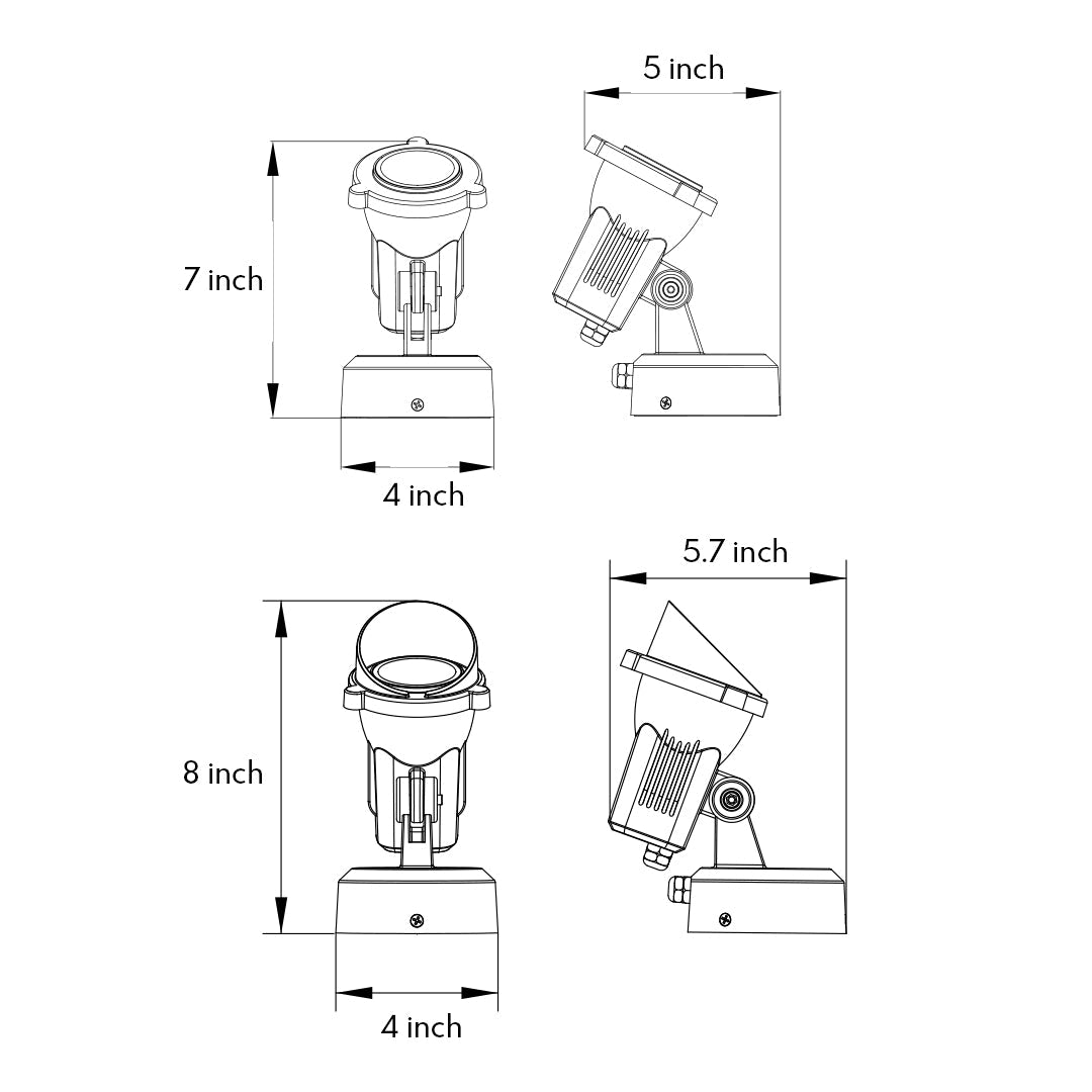 Waterproof Anti-Glare Outdoor LED Spotlights